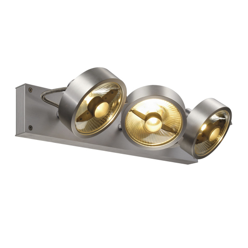 SLV KALU 3 QPAR Deckenleuchte, alu-gebürstet, ES111, max. 3x75W