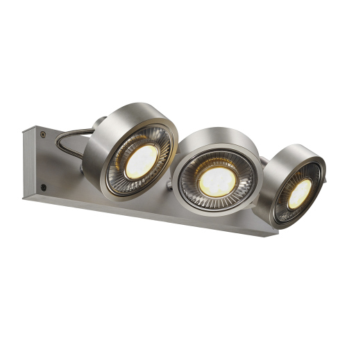 SLV KALU 3 QPAR Deckenleuchte, alu-gebürstet, ES111, max. 3x75W