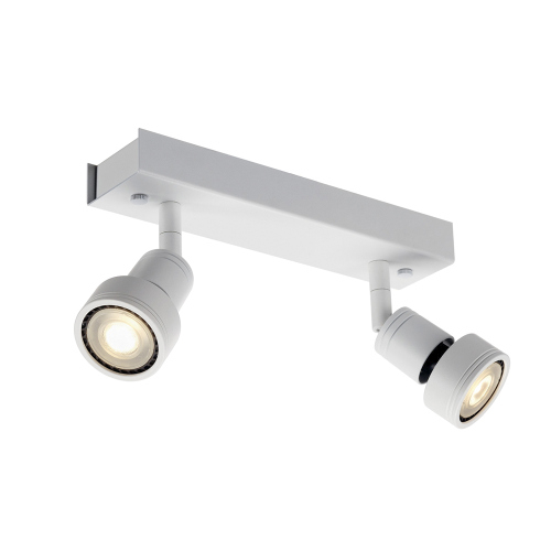 SLV PURI 2 Deckenleuchte, mattweiss, 2xGU10, max. 2x50W, mit Decoring
