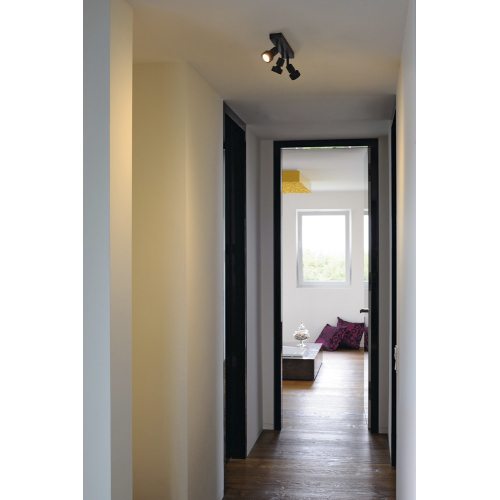 SLV PURI 3 Deckenleuchte, mattschwarz, 3xGU10, max. 3x50W, mit Decoring