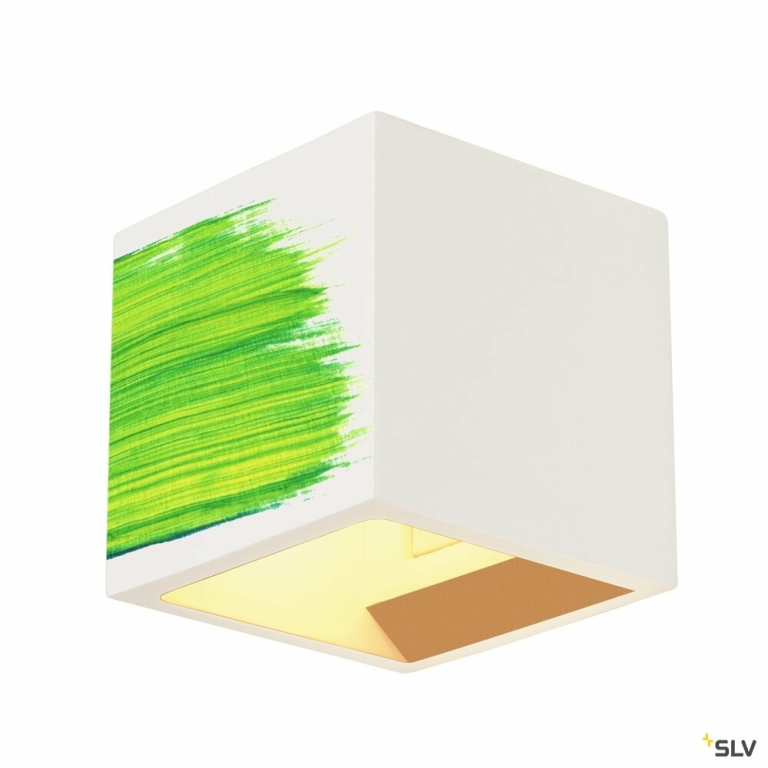 SLV PLASTRA CUBE Wandleuchte aus Gips eckig 1x G9 max. 42W
