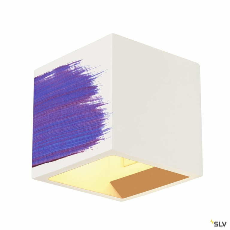 SLV PLASTRA CUBE Wandleuchte aus Gips eckig 1x G9 max. 42W