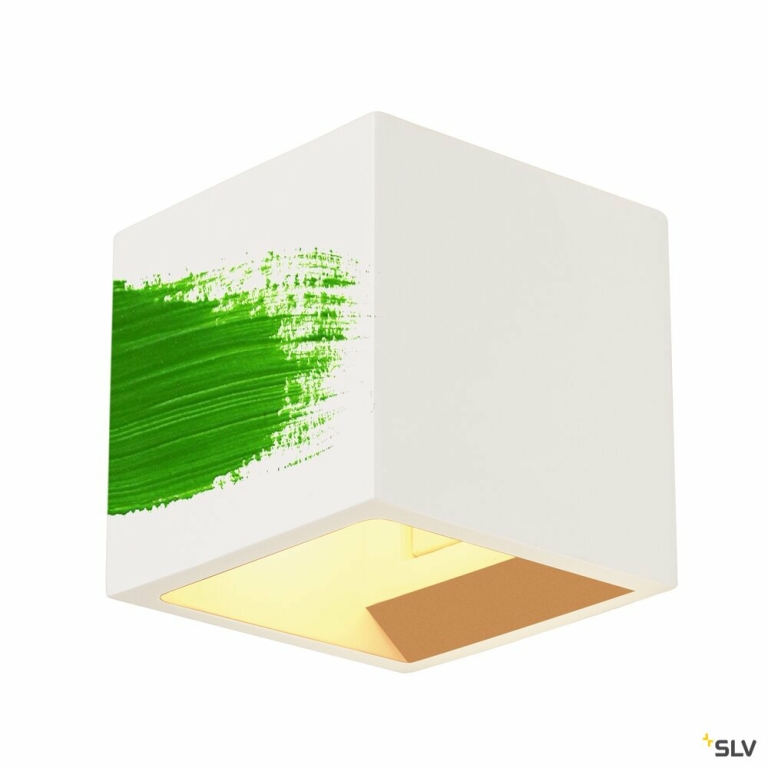 SLV PLASTRA CUBE Wandleuchte aus Gips eckig 1x G9 max. 42W