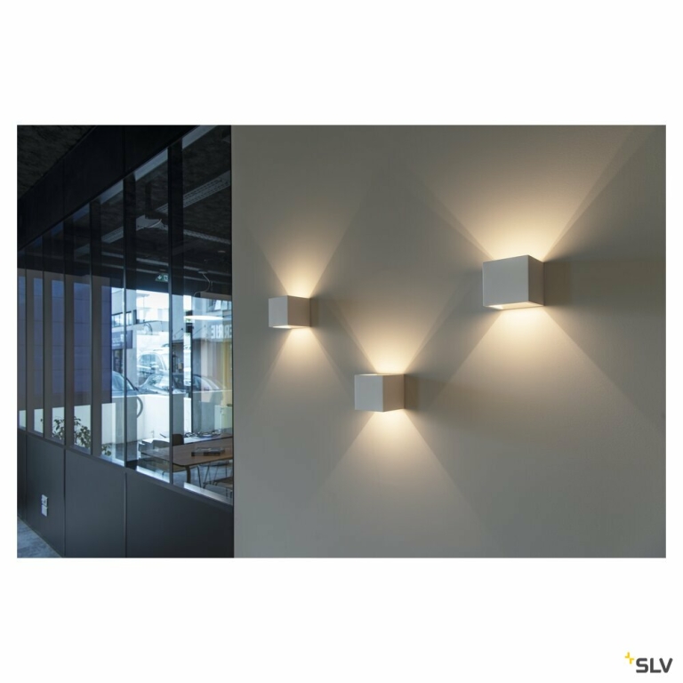 SLV PLASTRA CUBE Wandleuchte aus Gips eckig 1x G9 max. 42W