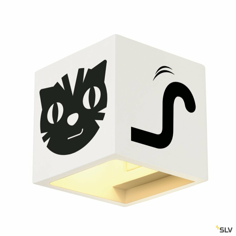 SLV PLASTRA CUBE Wandleuchte aus Gips eckig 1x G9 max. 42W