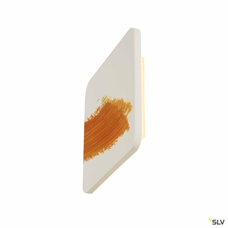 SLV PLASTRA SQUARE Wandleuchte, eckig, weisser Gips, 48 LED, 3000K