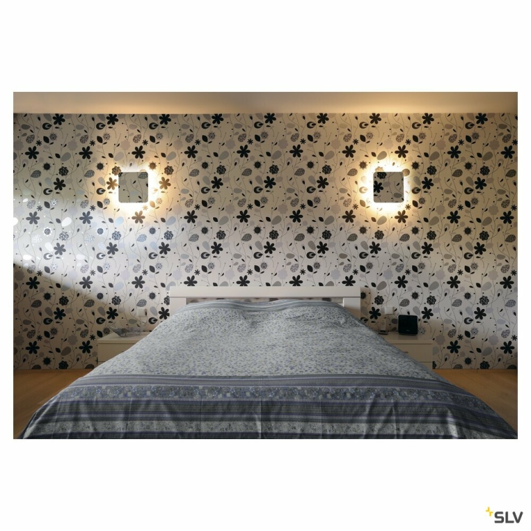 SLV PLASTRA SQUARE Wandleuchte, eckig, weisser Gips, 48 LED, 3000K