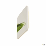 PLASTRA SQUARE Wandleuchte, eckig, weisser Gips, 48 LED, 3000K
