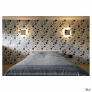 PLASTRA SQUARE Wandleuchte, eckig, weisser Gips, 48 LED, 3000K