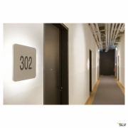 PLASTRA SQUARE Wandleuchte, eckig, weisser Gips, 48 LED, 3000K