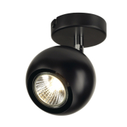 LIGHT EYE 1 GU10 Wand- und Deckenleuchte, schwarz/ chrom, GU10, max. 50W