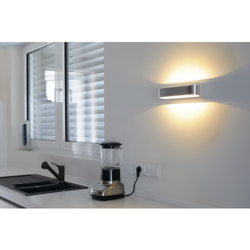 SLV OSSA R7s 300 Wandleuchte, oval, alu brushed, R7s 118mm, max. 120W, up/down