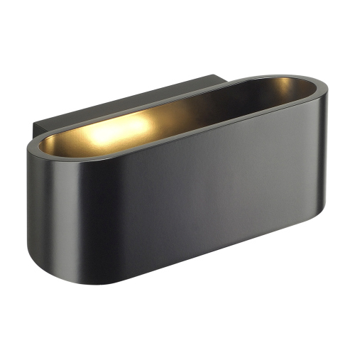 SLV OSSA R7s Wandleuchte, oval, matt black, R7s 78mm, max. 100W, up/down