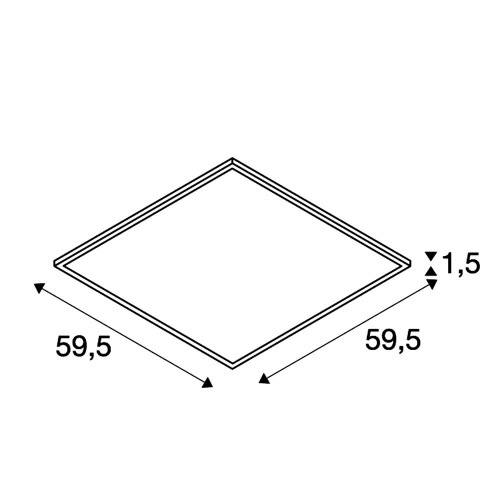 SLV LED PANEL Deckeneinbauleuchte, weiss, 230V, 4000K, 595x595mm