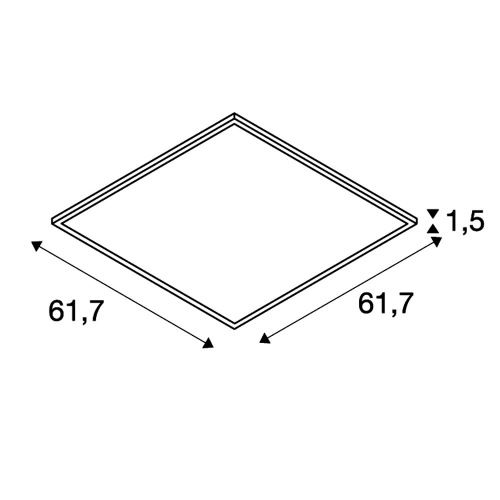 SLV LED PANEL für Rasterdecken, weiss, 230V, 3000K, 620x620mm