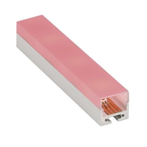 SLV ALUMINIUM PROFIL, weiss, 1m, mit weisser Abdeckung
