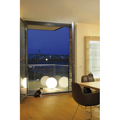 SLV ROTOBALL FLOOR 50 Outdoor Kugelleuchte weiß IP44 E27 max. 24W mit Netzstecker