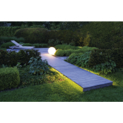 ROTOBALL FLOOR 50 Outdoor Kugelleuchte weiß IP44 E27 max. 24W mit Netzstecker