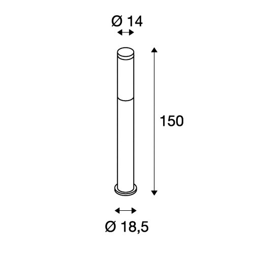 SLV POLE PARC 150 Stehleuchte, anthrazit, 2G11, 36W, IP44