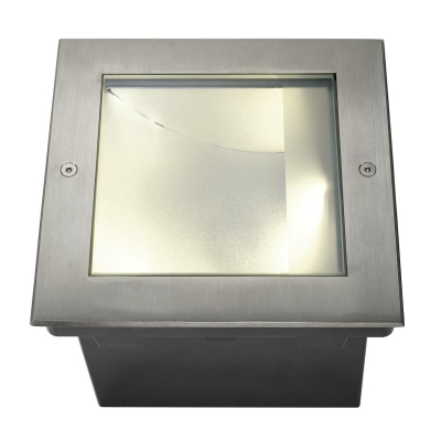 SLV DASAR® 255 LED SQUARE Bodeneinbauleuchte 3000K IP67 31W asymmetrisch edelstahl 316