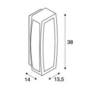 MERIDIAN BOX Sensor Außenwandleuchte mit Bewegungsmelder IP54 anthrazit max. 20W