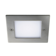 FRAME OUTDOOR 16 LED Wandeinbauleuchte, quadratisch, Edelstahl, weiss