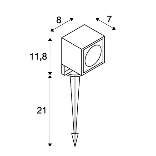 SLV NAUTILUS SQUARE LED Strahler, eckig, anthrazit, 6W, 3000K