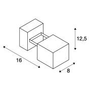 NAUTILUS SQUARE LED Wandleuchte, eckig, anthrazit, 6W, 3000K