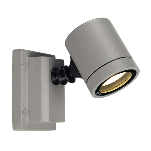 SLV NEW MYRA WALL Wandleuchte, silbergrau, GU10, max. 50W, IP55