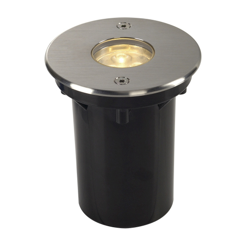 SLV DASAR LED LV Bodeneinbauleuchte, rund, Edelstahl 316, 6W, 3000K, 12-25V, IP67