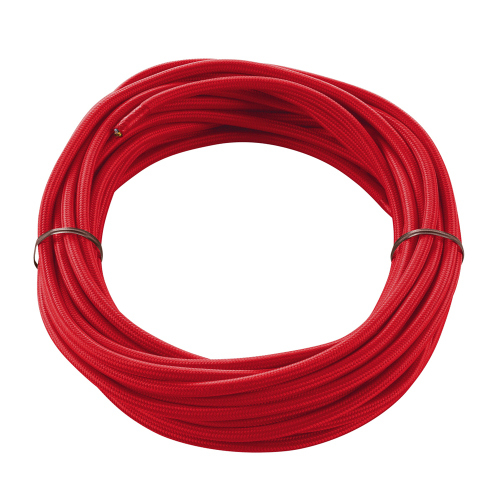 SLV Textilkabel, 3-polig, 10m, rot