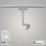 URail DecoSystems Spot GZ10 max. 40W chrom matt (inkl. Leuchtmittel 1x 3,5W 2700K)