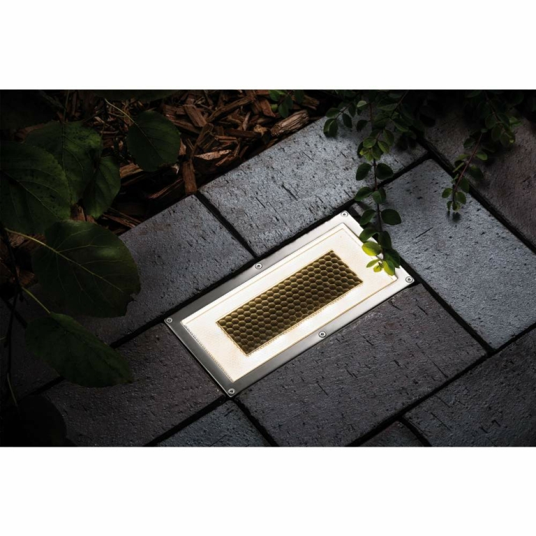 Paulmann Solar LED Bodeneinbauleuchte Box 20x10cm edelstahl IP67 7.5lm 2700K