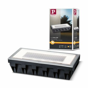 Solar LED Bodeneinbauleuchte Box 20x10cm edelstahl IP67 7.5lm 2700K