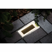 Solar LED Bodeneinbauleuchte Box 20x10cm edelstahl IP67 7.5lm 2700K