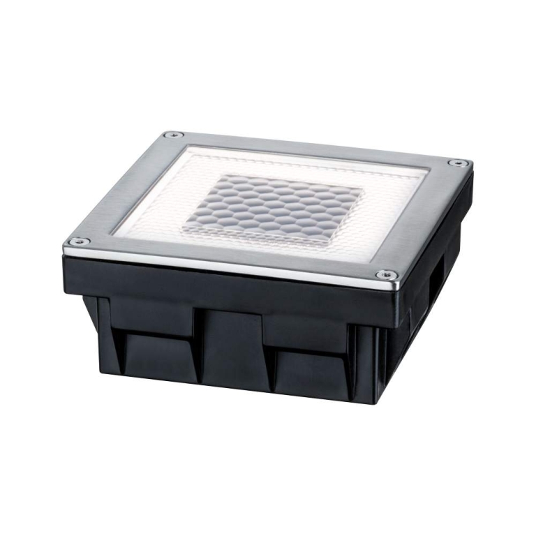 Paulmann Solar LED Bodeneinbauleuchte Cube 10x10cm edelstahl IP67 3.6lm 2700K