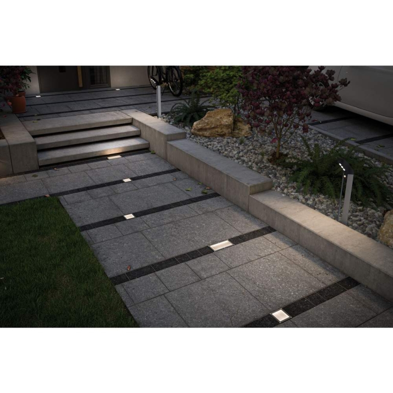 Paulmann Solar LED Bodeneinbauleuchte Cube 10x10cm edelstahl IP67 3.6lm 2700K