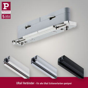 Paulmann URail Verbinder Linienverbinder starr 70x11mm max. 1.000W Silber