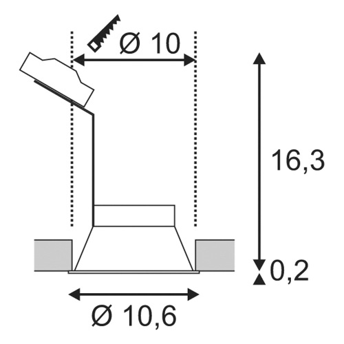 SLV HORN -T GU10, 1xGU10, mattweiss