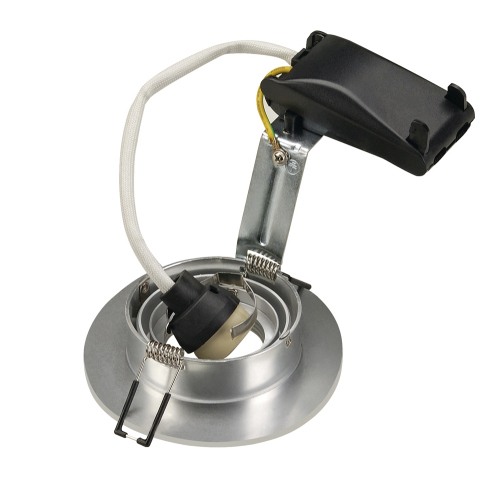 SLV NEW TRIA XL ROUND GU10 Downlight, alu brushed, max. 50W, inkl. Clipfedern