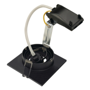NEW TRIA XL SQUARE GU10 Downlight, mattschwarz, max. 50W, inkl. Clipfedern
