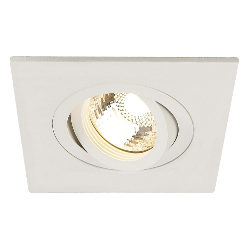 SLV NEW TRIA XL SQUARE GU10 Downlight, mattweiss, max. 50W, inkl. Clipfedern