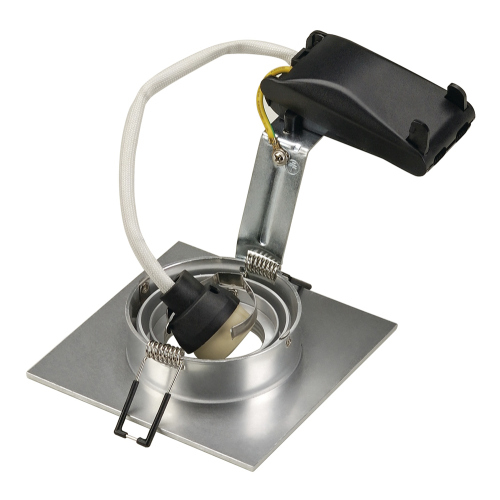 SLV NEW TRIA XL SQUARE GU10 Downlight, alu brushed, max. 50W, inkl. Clipfedern