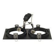 NEW TRIA II ES111 SQUARE,  schwarz, GU10, max. 2x75W, inkl. Clipfedern