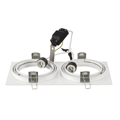 SLV NEW TRIA II ES111 SQUARE,  weiss, GU10, max. 2x75W, inkl. Clipfedern