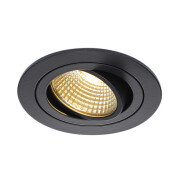 NEW TRIA DL ROUND Set, Downlight, mattschwarz, 6W, 38°,2700K,inkl. Treiber,Clipf.