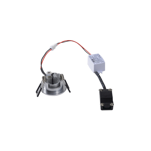 SLV NEW TRIA MINI DL ROUND SET, Downlight, alu-brushed, 30°, 3000K, inkl. Treiber, Clipfed.