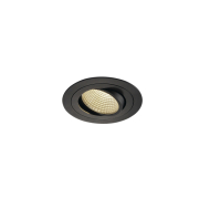 NEW TRIA LED DL ROUND Set, mattschwarz, 12W, 38°,3000K,inkl. Treiber,Clipf.