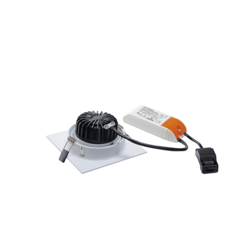 SLV NEW TRIA LED DL SQUARE Set, mattweiss, 12W, 38°,2700K,inkl. Treiber,Clipf.