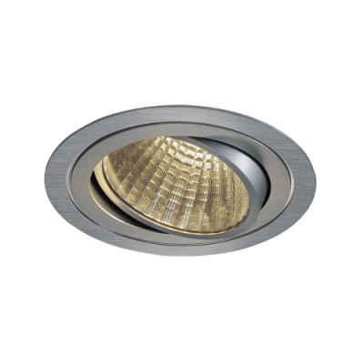 SLV NEW TRIA LED DL ROUND Set, alu-brushed, 25W, 30°,3000K,inkl. Treiber,Clipf.